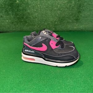 Nike Air Max Black Pink 443368-060 Toddler Baby Girl Size 8C